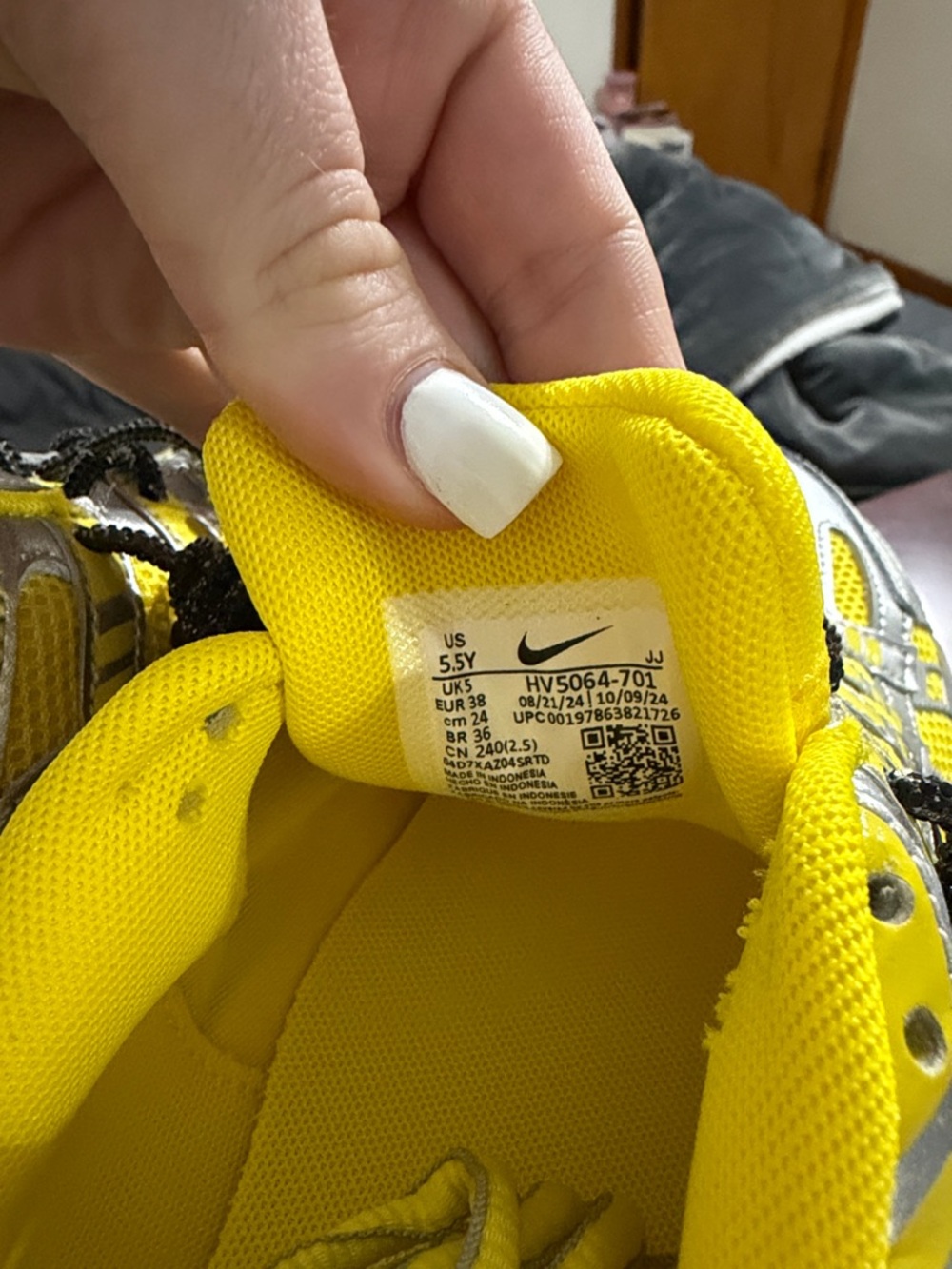 Nike Kids' Yellow & Silver Athletic Sneakers - Picture 4 of 5